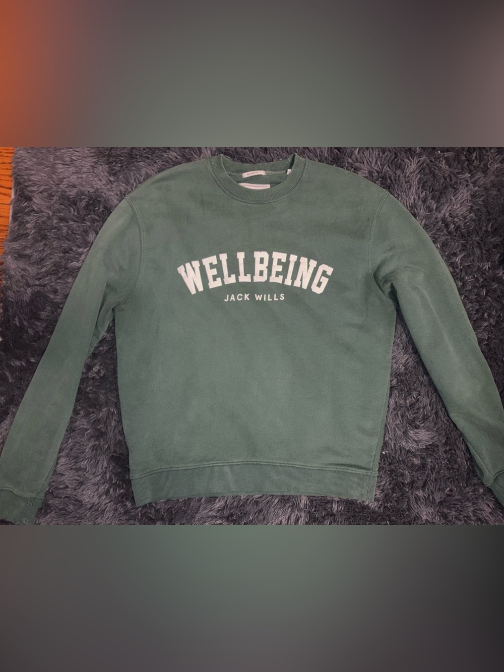 Jack Wills Green 'WELLBEING' Crewneck Sweatshirt
